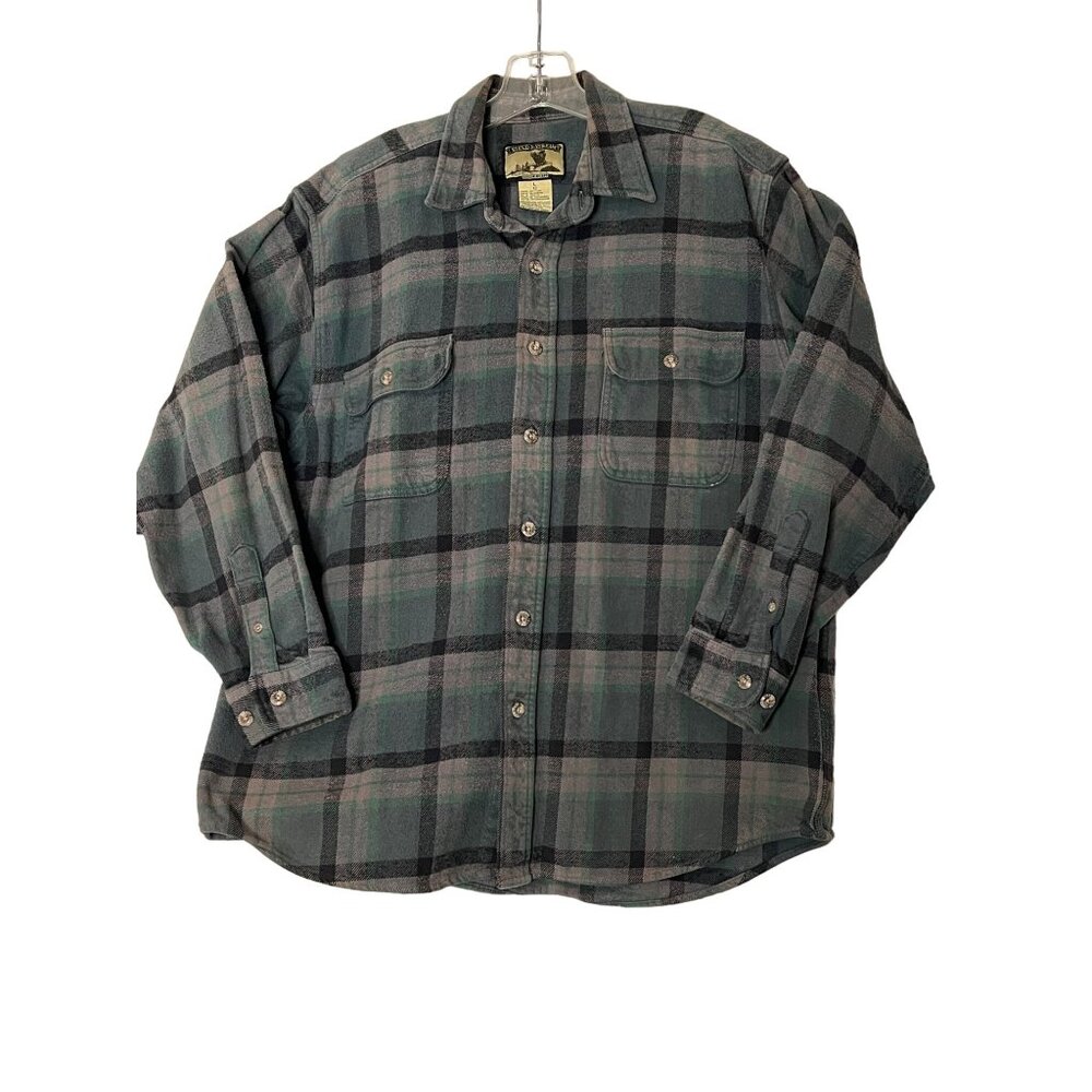 VNT Field & Stream Men's Plaid Flannel Button-Down Large Shacket